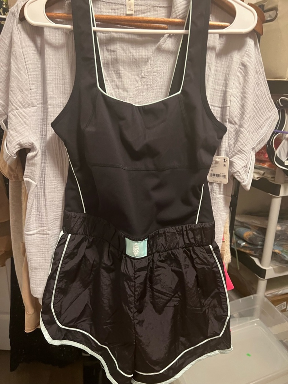 Free people varsity Square Neck romper - Picture 2 of 3